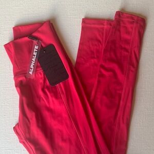 Alphalete Vibrant red High-Rise Leggings size small NWT